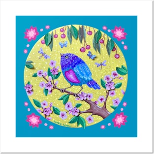 Little Bluebird of Love and Happiness Posters and Art